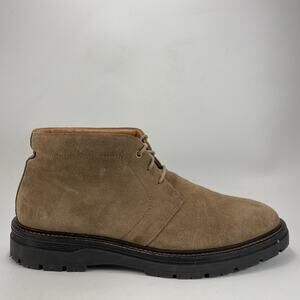 Boggi Milano Chukka Boots Mens Size 45, US 12 Tan Suede Derby Desert 3-Eye Ankle